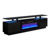 Living and Home Recessed Electric Fireplace TV Stand with Remote Control