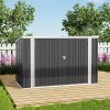 Living and Home 7 x 3 ft Outdoor Lockable Steel Garden Metal Junk/Bike Storage Shed, Anthracite