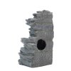 Aluminium 4 Piece Sofa Set Anthracite Grey + Garden Water Feature Outdoor LED Waterfall Fountain Rockery Decor Bundle