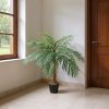 Living and Home 100cm Large Faux Palm Tree Fake Artificial Green Plants Realistic Tree Garden