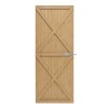 Living and Home Garden Flat Top Pine Wood Gate Kit, 79cm W X 183cm H