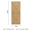 Living and Home Garden Flat Top Pine Wood Gate Kit, 79cm W X 183cm H