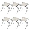 Living and Home Folding Picnic Table Set with 6 Stools