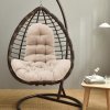 Living and Home Hanging Egg Chair Cushion, Camel