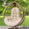 Living and Home Hanging Egg Chair Cushion, Camel