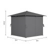 Living and Home 3x3M Metal Gazebo with Lights