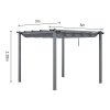 Living and Home 3x3M Aluminum Pergola for Patio Deck