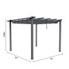 3x3M Aluminum Patio Pergola with Canopy