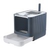 Living and Home Large Cat Litter Box with UV Sterilizer Lamp, 34.5 cm W x 44.5 cm D x 36.5 cm H