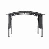 Living and Home Retractable Arc-Shaped Steel Pergola 360cm W x 283cm D x  227cm H