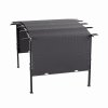 Living and Home Retractable Arc-Shaped Steel Pergola 360cm W x 283cm D x  227cm H