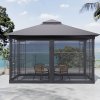 Living and Home Outdoor Garden Gazebo Shade Canopy 395cm W x 295cm D x  280cm H