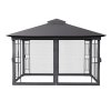 Living and Home Outdoor Garden Gazebo Shade Canopy 395cm W x 295cm D x  280cm H