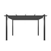 Living and Home 13x10ft Aluminium Pergola with Retractable Roof
