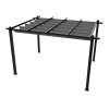 Living and Home 13x10ft Aluminium Pergola with Retractable Roof