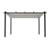 Living and Home 13x10ft Aluminium Pergola with Retractable Roof