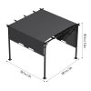 Living and Home 3x3m Outdoor Pergola with Adjustable Canopy