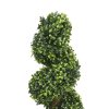Living and Home 120cm 2 Pack Artificial Topiary Spiral Boxwood Tree Fake Plant
