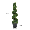 Living and Home 120cm 2 Pack Artificial Topiary Spiral Boxwood Tree Fake Plant