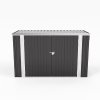 Living and Home 7 x 3 ft Lockable Steel Garden Metal Junk/Bike Storage Shed, Anthracite