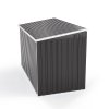 Living and Home 7 x 3 ft Lockable Steel Garden Metal Junk/Bike Storage Shed, Anthracite