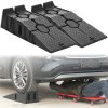 Living and Home 2Pcs Portable Rubber Vehicle Access Ramp Set 2.5 T Car Maintenance Ramps Lifting Tools, Black