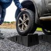 Living and Home 2Pcs Portable Rubber Vehicle Access Ramp Set 2.5 T Car Maintenance Ramps Lifting Tools, Black