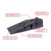 Living and Home 2Pcs Portable Rubber Vehicle Access Ramp Set 2.5 T Car Maintenance Ramps Lifting Tools, Black