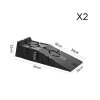 Living and Home 2Pcs Portable Rubber Vehicle Access Ramp Set 2.5 T Car Maintenance Ramps Lifting Tools, Black
