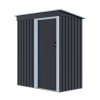 Living and Home 5.38 x 2.89FT Outdoor Metal Storage Shed with Lockable Door