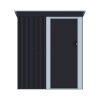 Living and Home 5.38 x 2.89FT Outdoor Metal Storage Shed with Lockable Door