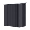Living and Home 5.38 x 2.89FT Outdoor Metal Storage Shed with Lockable Door
