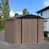Living and Home 7.84 x 6.1FT Apex Roof Metal Garden Storage Shed with Lockable Door
