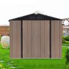 Living and Home 7.84 x 6.1FT Apex Roof Metal Garden Storage Shed with Lockable Door