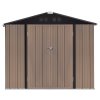 Living and Home 7.84 x 6.1FT Apex Roof Metal Garden Storage Shed with Lockable Door