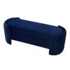 Living and Home 2 Seater Ottoman Storage Bench in Blue