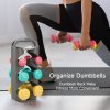 Living and Home 0.5/1/1.5KG Fitness Dumbbells Home Hand Weights Set with Storage Stand