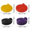 Living and Home 4-Piece Resistance Bands Set for Working Out, Yellow, Red, Black, Purple