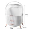 Living and Home Dustproof Makeup Organiser with Drawers and Handle in White