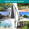 Living and Home 3M Large Banana Cantilever Patio Parasol for Outdoor Sunshade and Rain with Cross Base