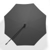Grey Rattan 7 Piece Modular Garden Furniture Set + 32 LED Patio Umbrella Bundle