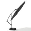 Living and Home Outdoor 32 LED Lighted Patio Umbrella with Crank Lift System with 60L Fillable Wheeled Base