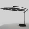 Living and Home Outdoor 32 LED Lighted Patio Umbrella with Crank Lift System with 60L Fillable Wheeled Base