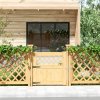 Living and Home 90x90cm Rhombus Garden Wood Fence Gate in Natural Color