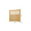 Living and Home 90x90cm Rhombus Garden Wood Fence Gate in Natural Color