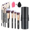 Living and Home 12pcs Makeup Brush & Tool Set with Storage Bucket