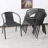 Living and Home Set of 4 PE Rattan Stacking Garden Chairs