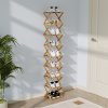 Living and Home 9-Tier Bamboo Folding Shoe Rack
