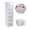 Living and Home 6-Tier Plastic Foldable Shoe Storage Box Unit