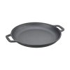 Living and Home 33cm Pre-Seasoned Round Dual-Handle Cast Iron Grill Pan